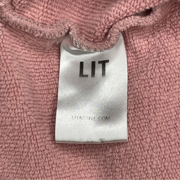 Lit Activewear Turtleneck Oversized Sweater Dusty Rose Size M - Picture 6 of 7